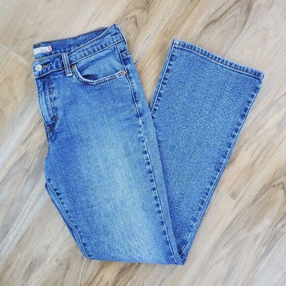 💛Levi's 515 Blue Denim Bootcut Jeans Size 10/30 - Picture 2 of 10